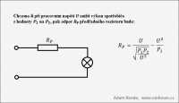 Sn�en� v�konu spot�ebi�e - p�ed�adn� rezistor - v�po�et odporu