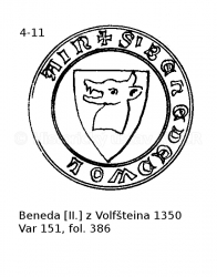 Beneda II. Z Volf�teina 1350