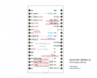 Pinout v�vodov� p�ehled ESP-32 WROOM-32 DevKit 38-pin